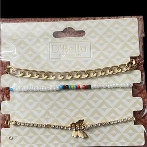 Gold and Multicolor Bracelet Set
